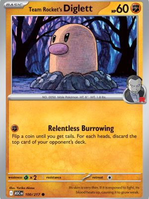 Team Rocket's Diglett (ASC 100)