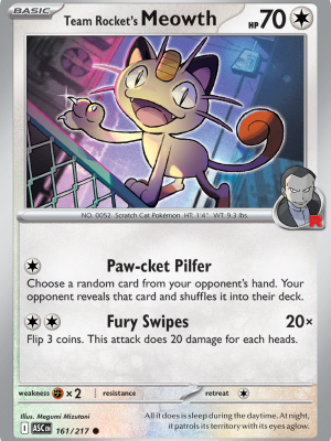 Team Rocket's Meowth (ASC 161)