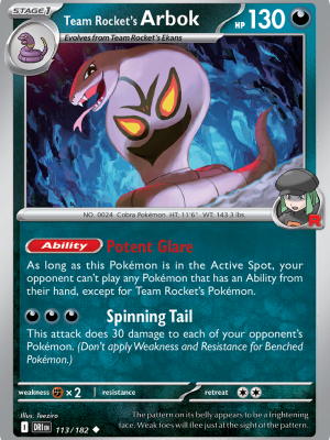 Team Rocket's Arbok (DRI 113)